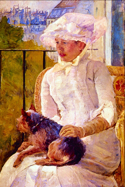 Woman with a Dog by Cassatt